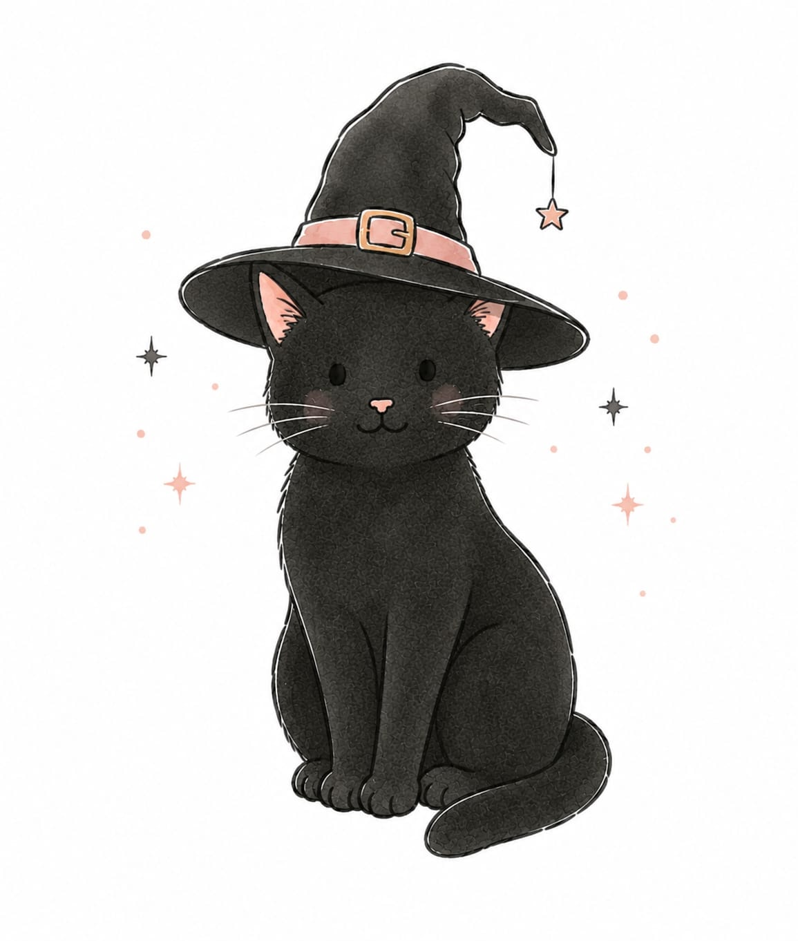 Black Cat Witch Hat